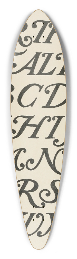 Frank Chouteau Brown - Modern American Script 2 39.3 inch art pintail longboard deck