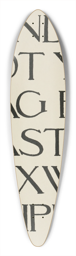 Frank Chouteau Brown - Modern German Capitals 3 39.3 inch art pintail longboard deck