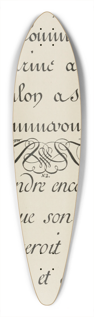 Frank Chouteau Brown - Spanish Scripts 39.3 inch art pintail longboard deck