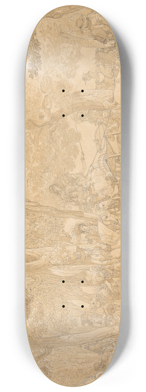 Jean Michel Moreau the Younger - Outing in a Wood 8.25 inch art skate deck Jean Michel Moreau the Younger - Outing in a Wood 8.25 inch art skate deck