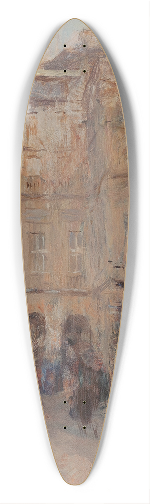 Frank Edwin Scott - A Gray Day in Paris 39.3 inch art pintail longboard deck