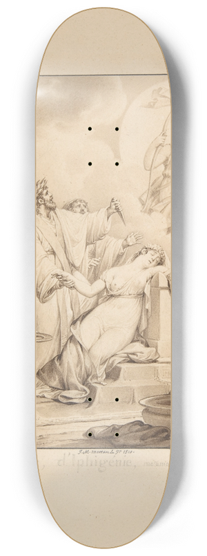 Jean Michel Moreau the Younger - The Sacrifice of Iphigenia 8.25 inch art skate deck