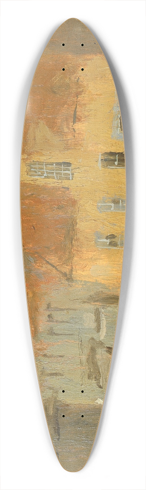 Frank Edwin Scott - Rue de Village 39.3 inch art pintail longboard deck