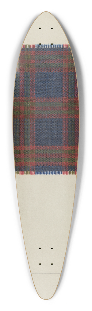 Frank J. Mace - Plaid Homespun Cloth 39.3 inch art pintail longboard deck