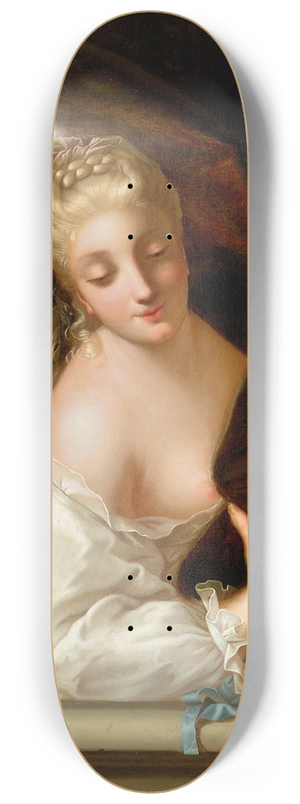 Jean Raoux - A Lady At A Window 8.25 inch art skate deck