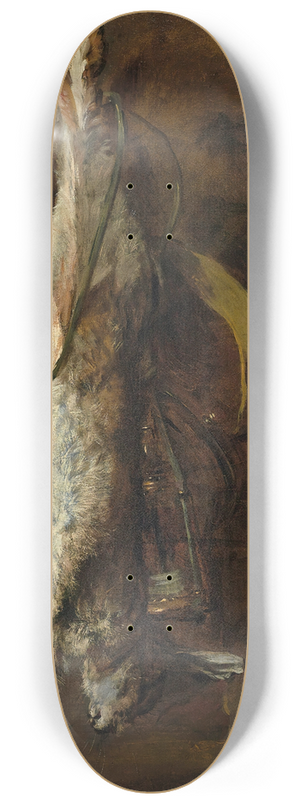 Jean Simon Chardin - A dead rabbit and a satchel 8.25 inch art skate deck