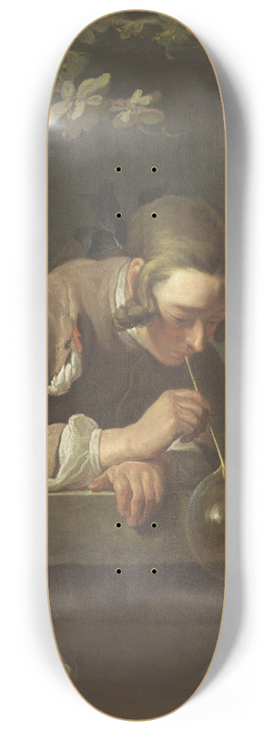 Jean Simon Chardin - Soap Bubbles 8.25 inch art skate deck