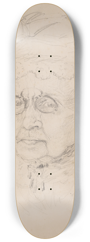 Jens Adolf Jerichau - Kvinde med lorgnet 8.25 inch art skate deck