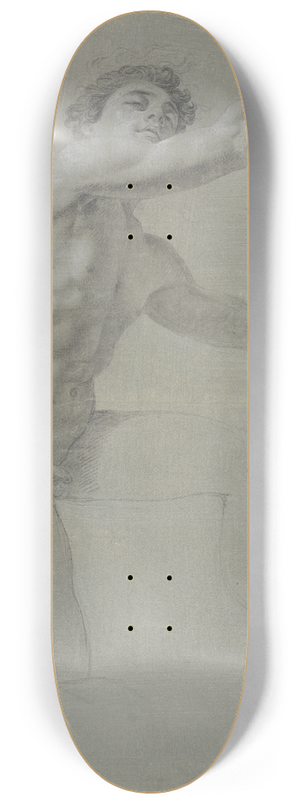 Jens Juel - Model set forfra, knlende p hjre ben; ikke tegnet frdig 8.25 inch art skate deck