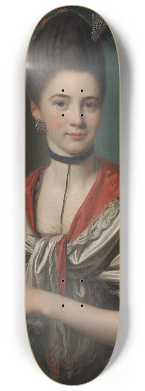 Jens Juel - Portrait of Anna Elisabeth Battier, ne Storp 8.25 inch art skate deck