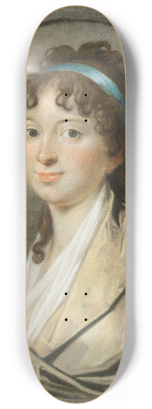 Jens Juel - Portrt af en ung Dame med blaat Haarbaand 8.25 inch art skate deck