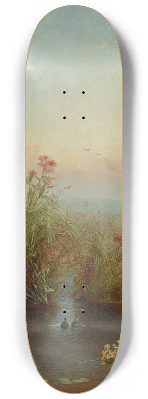 Jerome Thompson - Riverbank in Bloom 8.25 inch art skate deck