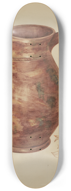 Jessica Price - Red Earthenware Pitcher 8.25 inch art skate deck