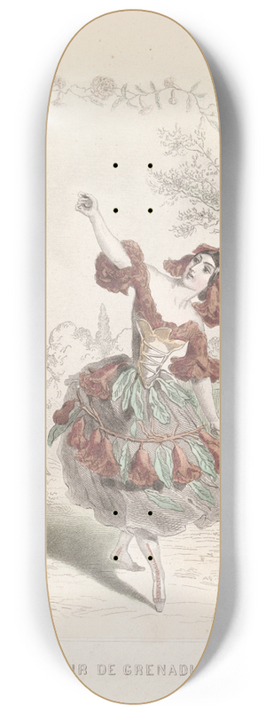 J. J. Grandville - Fleur de Grenadier 8.25 inch art skate deck