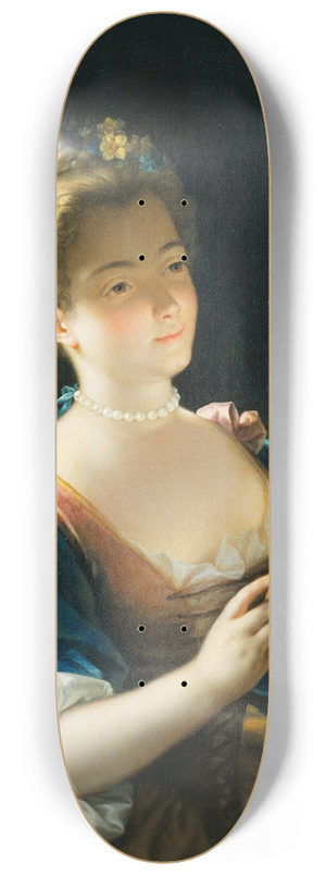 Jean Raoux - A Woman at her Mirror 8.25 inch art skate deck