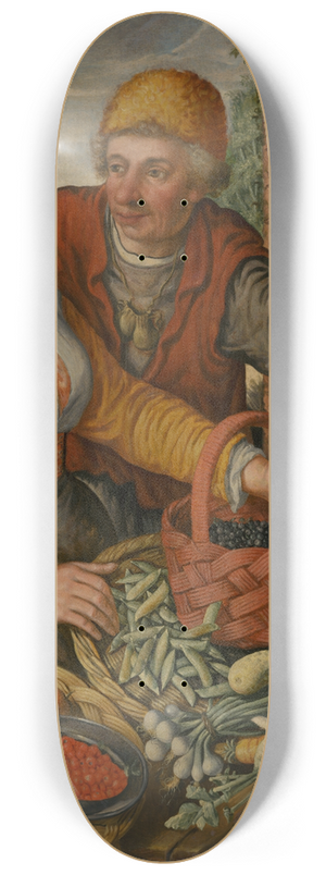 Joachim Beuckelaer - Vegetable Seller 8.25 inch art skate deck