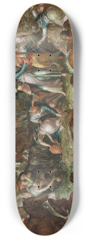 Joachim Wtewael - Moses Striking the Rock 8.25 inch art skate deck