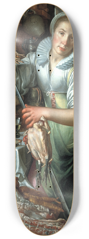 Joachim Wtewael - The Kitchen Maid 8.25 inch art skate deck