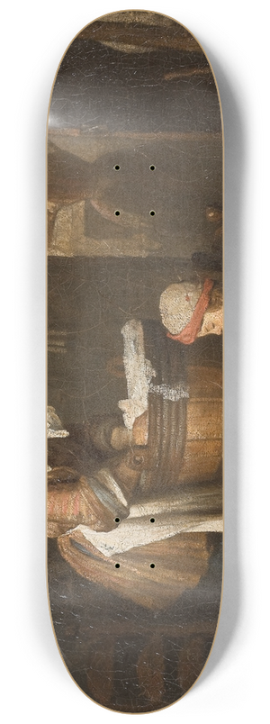 Jean Simon Chardin - The Washerwoman 8.25 inch art skate deck