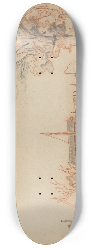Johan Barthold Jongkind - Bords de Canal 8.25 inch art skate deck