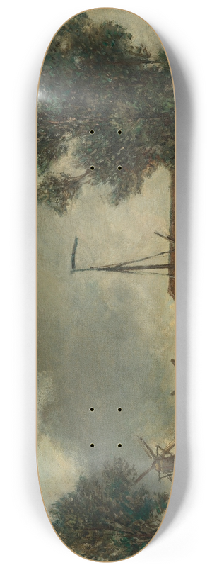 Johan Barthold Jongkind - La Passerelle, Hollande 8.25 inch art skate deck