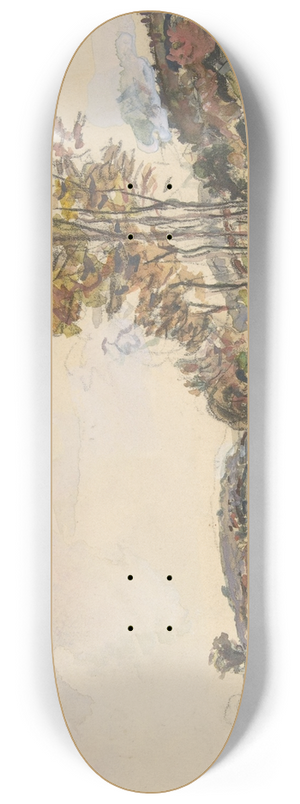 Johan Barthold Jongkind - Road near La Cte-Saint-Andr 8.25 inch art skate deck