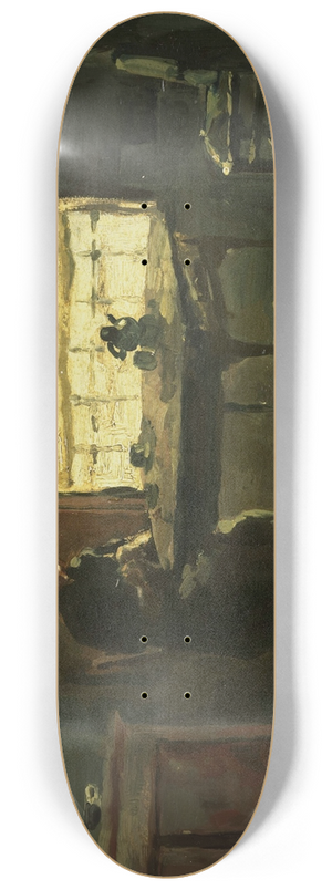 Johan Hendrik Weissenbruch - Boereninterieur 8.25 inch art skate deck