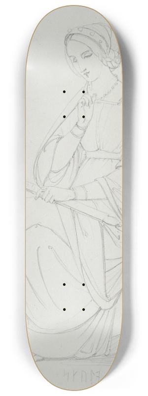 Johan Ludvig Lund - Studie til De tre norner 8.25 inch art skate deck
