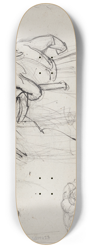 Johan Ludvig Lund - Studie til samme billede som recto 8.25 inch art skate deck