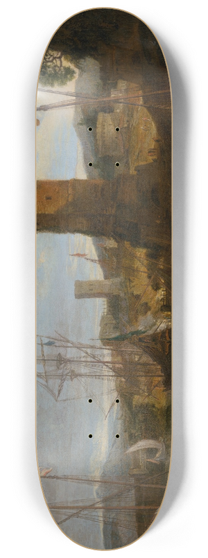 Johann Anton Eismann - Seaside Landscape I. 8.25 inch art skate deck