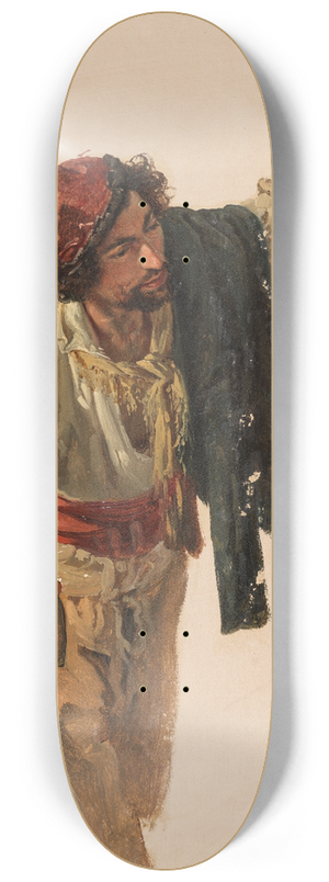 Johann Baptist Kirner - Italiener mit Kinnbart, sich mit der linken Hand absttzend 8.25 inch art skate deck