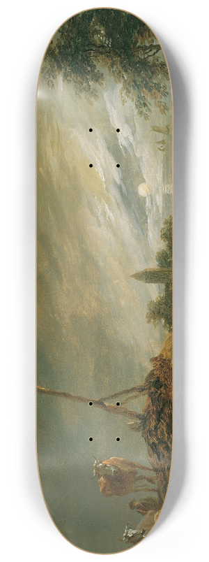 Johann Christian Brand - Abendlandschaft 8.25 inch art skate deck