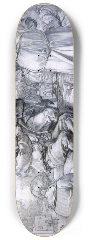 Johannes Josephus Aarts - A group of beggars 8.25 inch art skate deck
