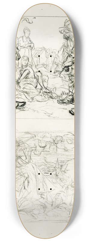 Johannes Josephus Aarts - Schetsboekkatern met verschillende compositiestudies 8.25 inch art skate deck