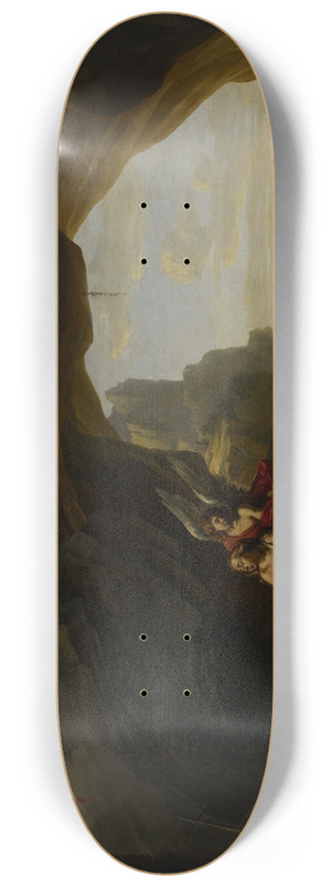 Johannes Lingelbach - The Magdalen in a Cave 8.25 inch art skate deck