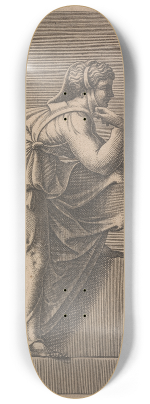 Adamo Scultori - Ancestor of Christ from Naason Lunette (Left Figure) 8.25 inch art skate deck