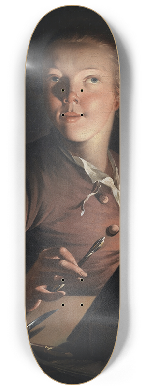 Jens Juel - Self-portrait by Candlelight 8.25 inch art skate deck