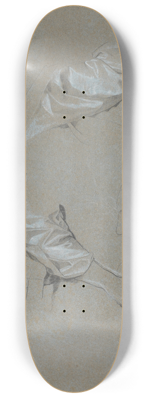 Jens Juel - Studie af silkermer, en hjre hnd med en bog og en profil 8.25 inch art skate deck Jens Juel - Studie af silkermer, en hjre hnd med en bog og en profil 8.25 inch art skate deck