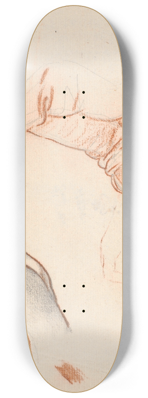 Jens Juel - Studie til helfigursportrttet af Kronprinsesse Sofie Frederikke 8.25 inch art skate deck