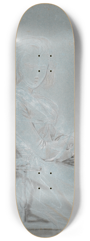 Jens Juel - Studie til portrttet af Ulrike Elenora Wedel Jarlsberg, fdt Brockdorff 8.25 inch art skate deck