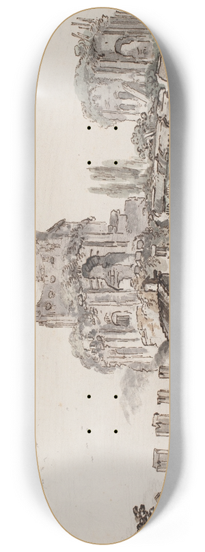 Jens Petersen Lund - Prospekt med ruiner 8.25 inch art skate deck Jens Petersen Lund - Prospekt med ruiner 8.25 inch art skate deck