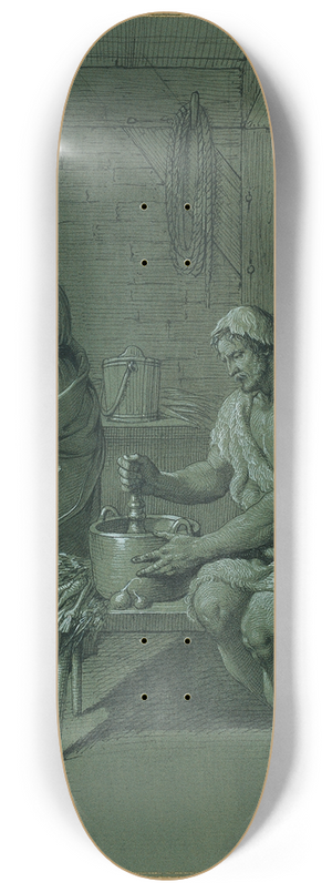 Johann Peter Krafft - Herkules und Omphale 8.25 inch art skate deck