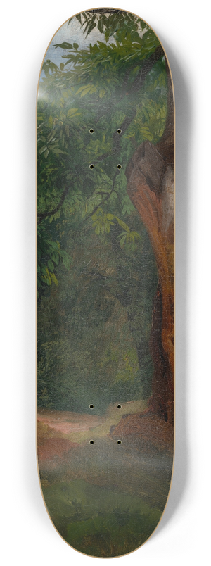 Johann Wilhelm Schirmer - Baumstudie mit Talblick 8.25 inch art skate deck