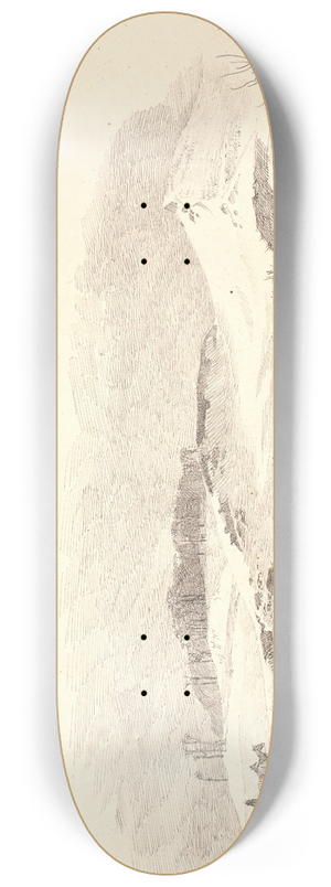 Johan Thomas Lundbye - Vinterlandskab i nordsjllandsk karakter 8.25 inch art skate deck
