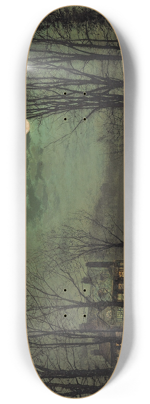 John Atkinson Grimshaw - November Moonlight 8.25 inch art skate deck