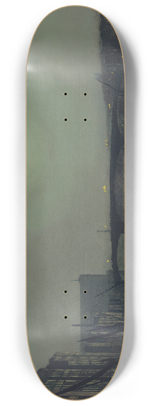 John Atkinson Grimshaw - Southwark Bridge from Blackfriars 8.25 inch art skate deck