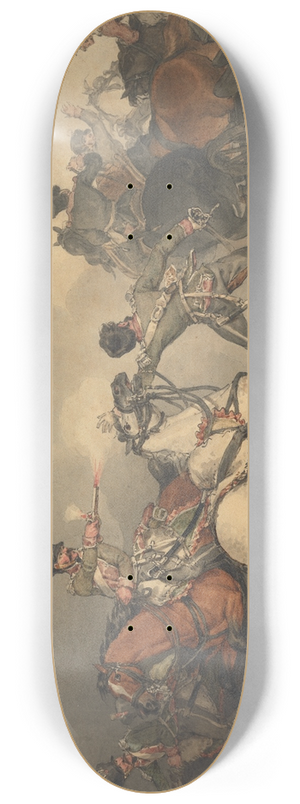 John Augustus Atkinson - A Battle Scene 8.25 inch art skate deck