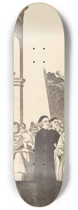John Baptist Jackson - Presentation of the Virgin in the Temple (left plate) 8.25 inch art skate deck