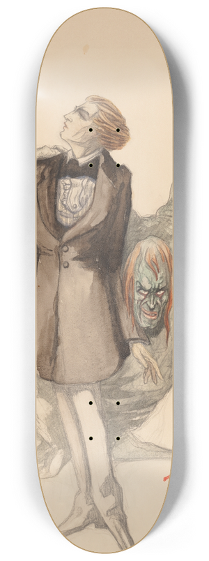 John Barrymore - Self-Portrait 8.25 inch art skate deck