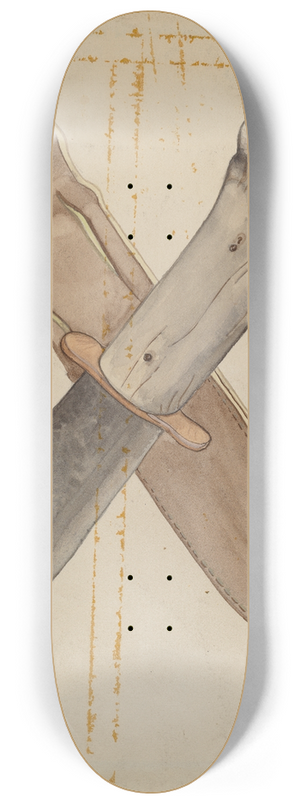 Jesse W. Skeen - Knife and Sheath 8.25 inch art skate deck
